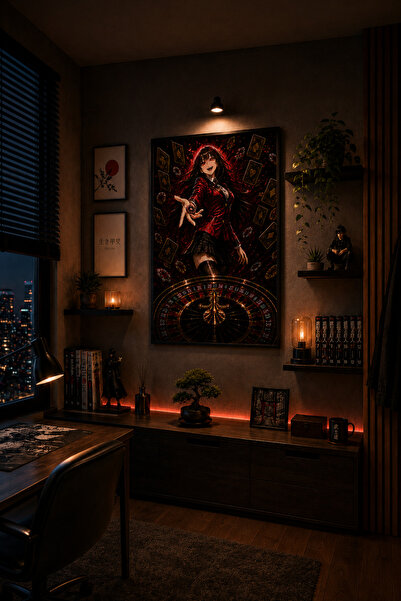 dwarıa Yumeko Casino Kraliçesi Anime Poster | Premium Poster | 35X50 & 50x70