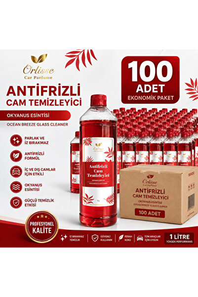 Orlisse Antifrizli Cam Temizleyici 1 Litre Okyanus Esintisi – 100 Adet Toplu ...