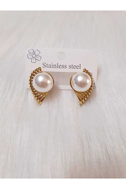 PRETTY LITTLE LADY Gold Stainless Steel Geometric Earrings French Retro Style...
