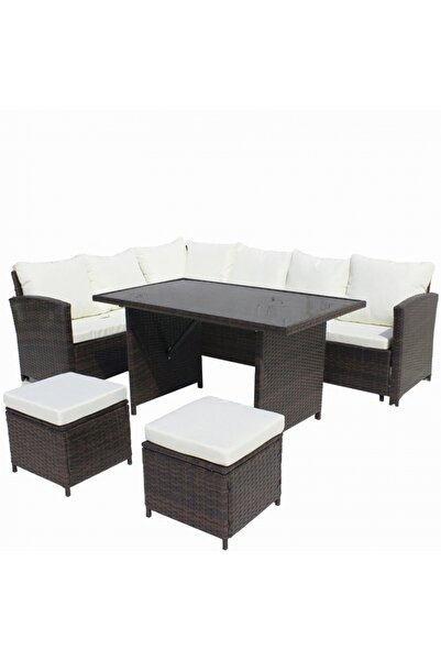 DE HOME Set mobilier de gradina DeHome MG190, 8 locuri,coltar