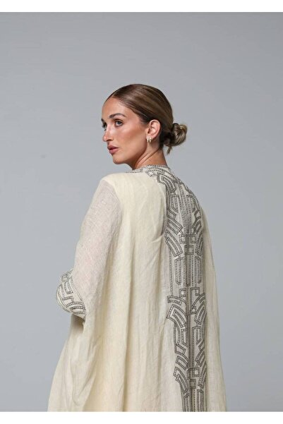 Assalasa Abaya Bashat Ghada |   Multi-Colored - Free Size - Beige