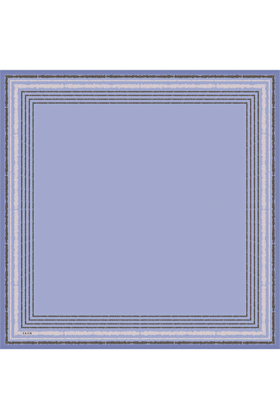 Aker Light Blue 90X90 Silk Crepe Satin Scarf