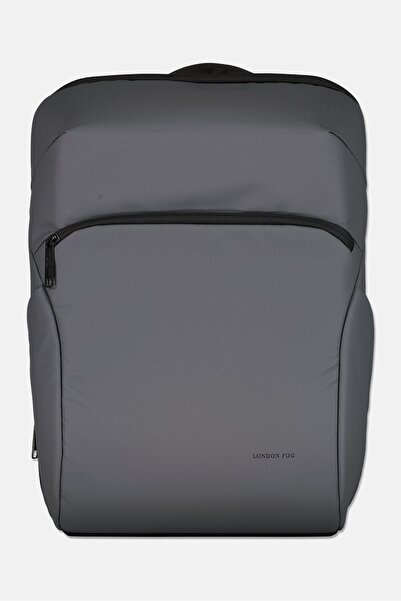 London Fog Men Brand Logo Backpack, Grey