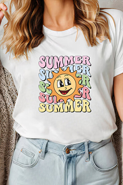 Sarah's Boutique Women's T-shirt – 100% cotton – Cartoon Sun