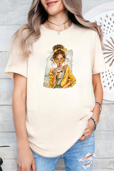 Sarah's Boutique Women's T-shirt – 100% cotton – Beach Coffee
