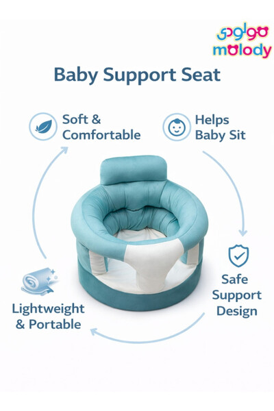 molody Baby Sitting Learning Chair Infant Support Seat with Soft Plush Fabric...