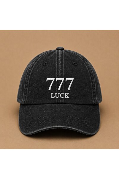 WeavedCo 777 Luck Angel Count Written Vintage Washed Hat