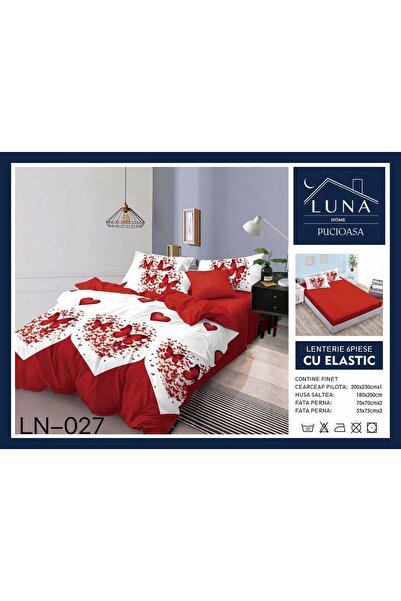 Pucioasa Finet type Duvet Cover Set 6 pieces, butterfly and heart print, doub...