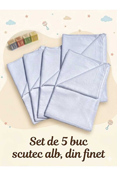 HUGBEBE Finet diaper, Top Bottom Set of 5 pieces, white, 75x75 cm
