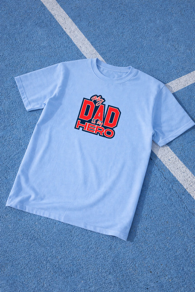 LORVEX Dad T-Shirt Father's Day Oversize 100% Cotton Printed Men's T-Shirt Co...