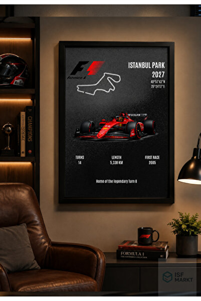 ISF MARKT Formula 1 Istanbul Park 2027 Özel Tasarım Poster | 33x48 cm Çerçeveli