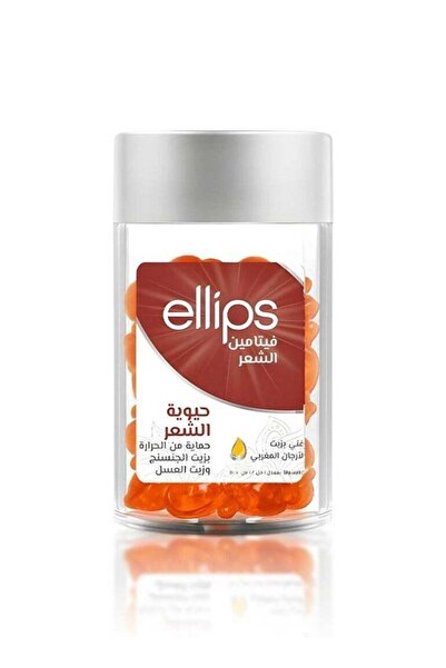 Ellips كبسولات فيتامينات الشعر بزيت الأرغان والعسل – لمعان فوري وحماية من الح...