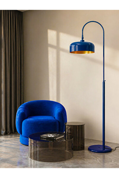 NOONLUX DESIGN&LIGHTING Bolton Kobalt Mavisi Lambader İç Kısmı Gold Oturma Od...
