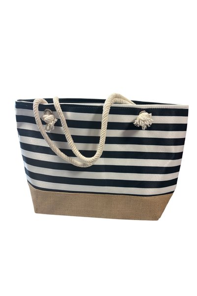 back moda Striped Beach Bag