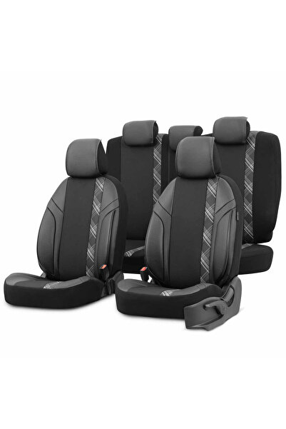 AMIO Set huse scaune PREMIUM, Universale, fractionate OTOM HORIZON 1808 negru...