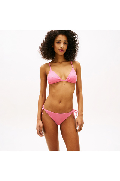 Tommy Hilfiger Texture Kadın Pembe Bikini Üstü