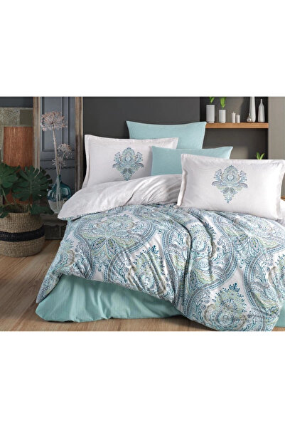 vistaglobal Clasy Ranforce Duvet Set Double Ruma v1 Mint