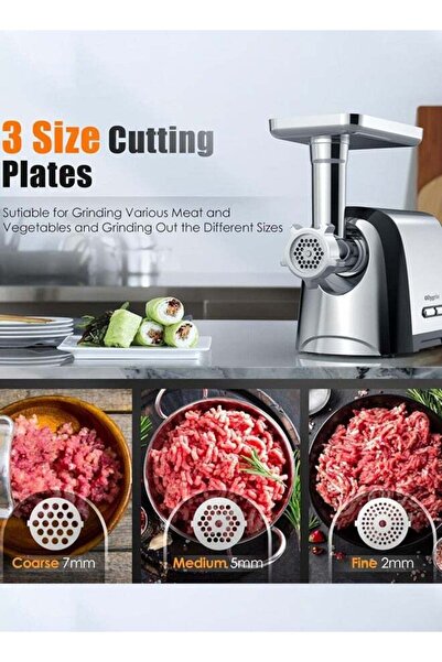 SOKANY Meat Grinder, Sausage Stuffer, 3200W Electric Mincer with Stainless Steel Blades, SK-088