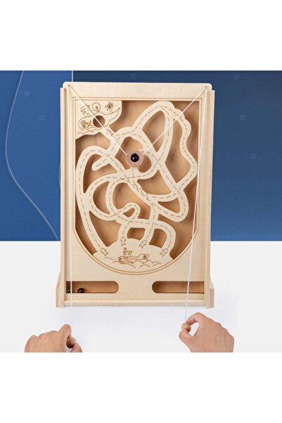 Puzzle Montessori Wooden 3D Maze Children's Play Maze Balance and Concentrati...
