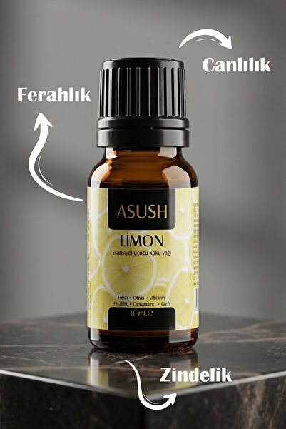 ASUSH Limon Esansiyel Yağ 10 ML – Ferah, Canlı ve Narenciye Kokulu Aromatik Yağ
