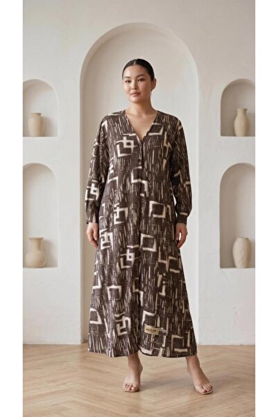 AbiyeSultan Women's Plus Size Evening Dress - Hesna Plus Size Viscose Dress -...