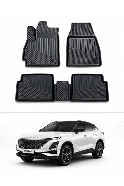Black Gold Chery Omoda 5 2026 Araca Özel 3D Havuzlu TPE Kauçuk Oto Paspas Pre...