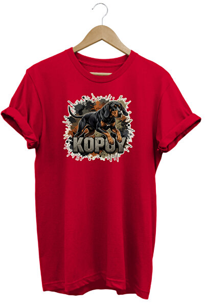 WİDİ Unisex Kopoy Printed T-Shirt - Hunter Dogs Series Crew Neck Cotton T-Shirt