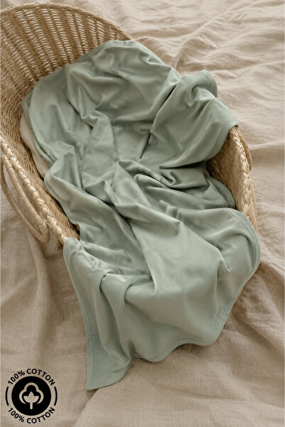 Miniel Unisex Baby 100% Cotton Combed Cotton Double Layer Baby Blanket 85X100 cm