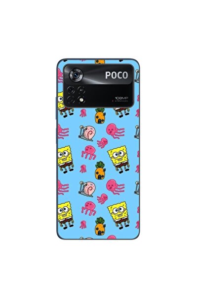 OEM Калъф, съвместим с Xiaomi Poco X4 Pro, силиконов гел TPU, с десен Спонджбоб