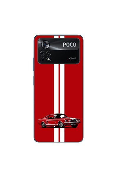 OEM Husa compatibila cu Xiaomi Poco X4 Pro Silicon Gel Tpu Model Red Mustang
