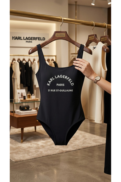 Karl LagerfeId Women's black swimsuit S