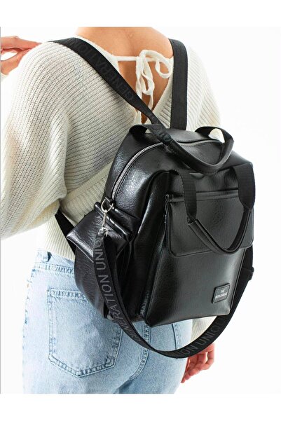 bag Women's Black Versatile Use Backpack