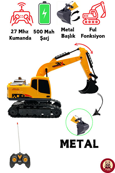 giffy Uzaktan Kumandalı Ekskavatör Full Fonksiyon Hareket Şarjlı 360 Derece H...