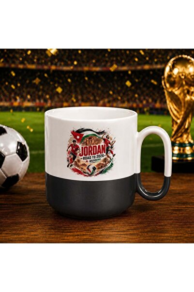 Bk Gift Black Joyful Mug with Jordan Fan-Themed 2026 World Cup Design