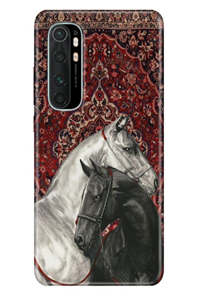 Cekuonline Xiaomi Mi Note 10 Lite Kılıf Ottoman Horse Temalı Desenli Darbe Em...