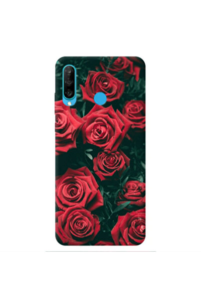 Other Huawei P30 Lite Red Roses Transparent Silicone TPU Θήκη