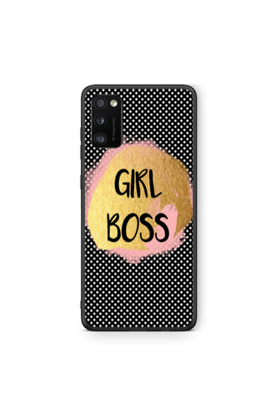 Other Samsung A41 Girl boss make up Black Glossy Θήκη
