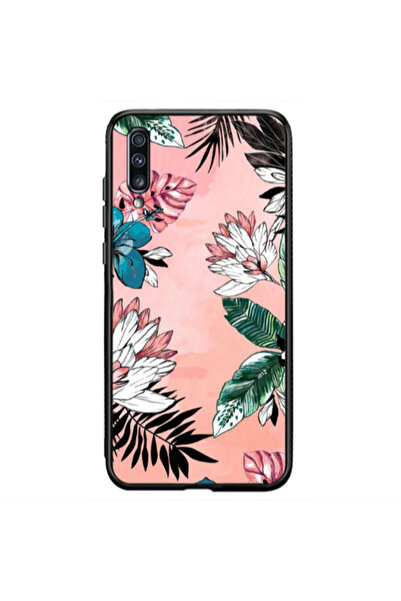 Other Samsung A70 Tropical flowers Black Glossy Θήκη