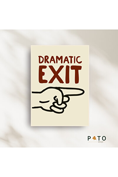 Pato Design 'Dramatic Exit' Dekoratif Tablo | Bej Çerçeveli | MDF & UV Baskı