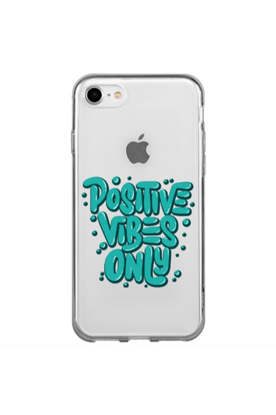 Other Apple iPhone SE 2020 Positive Vibes Only Transparent Silicone TPU Θήκη