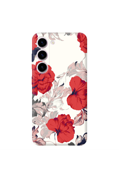 Other Samsung S23 Plus Red Flowers Transparent Silicone TPU Θήκη