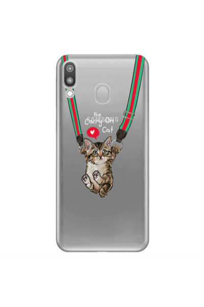 Other Samsung M20 Swinging cat Transparent Silicone TPU Θήκη