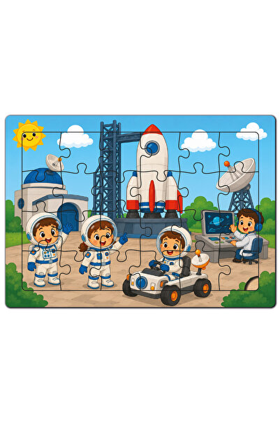 minİQ toys A Day at Space Center Wooden Puzzle (24 Pieces)