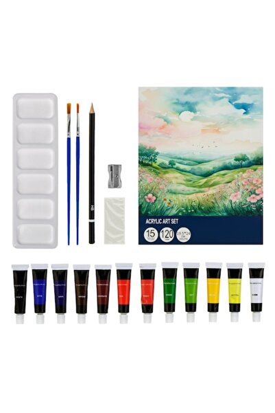 OEM Set de pictură cu vopsele acrilice și accesorii - 19 piese