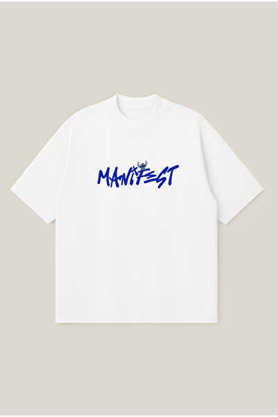 Moon Dancer Manifest Zoktay Stitch Oversize Boxy Kesim Unisex %100 Pamuklu Ba...