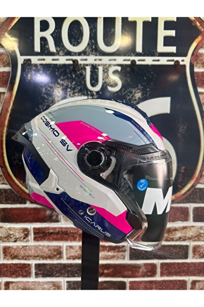 MT Cosmo SV İkarus A8 Parlak Açık Kask
