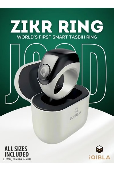 iqibla Smart Zikr Ring - JOOD | Grey Edition