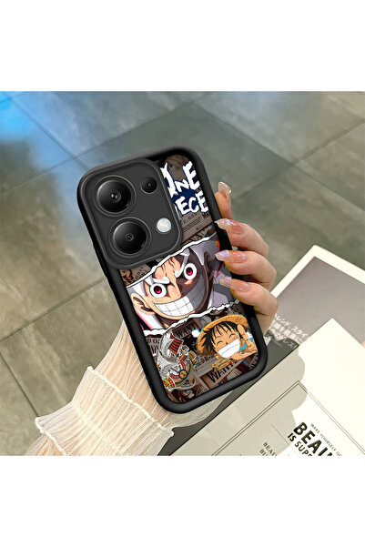 SLIMFELT Redmi Note 13 Pro 4G Uyumlu Yüksek kaliteli anime desenli silikon kı...