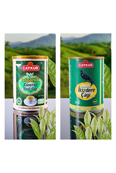 Çaykur Organic Series Black-Green Double 1 Piece Organic Twin Tea 200 Gr Blac...