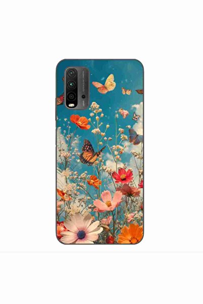 OEM Husa compatibila cu Xiaomi Redmi 9T Silicon Gel Tpu Model Flori si Fluturi